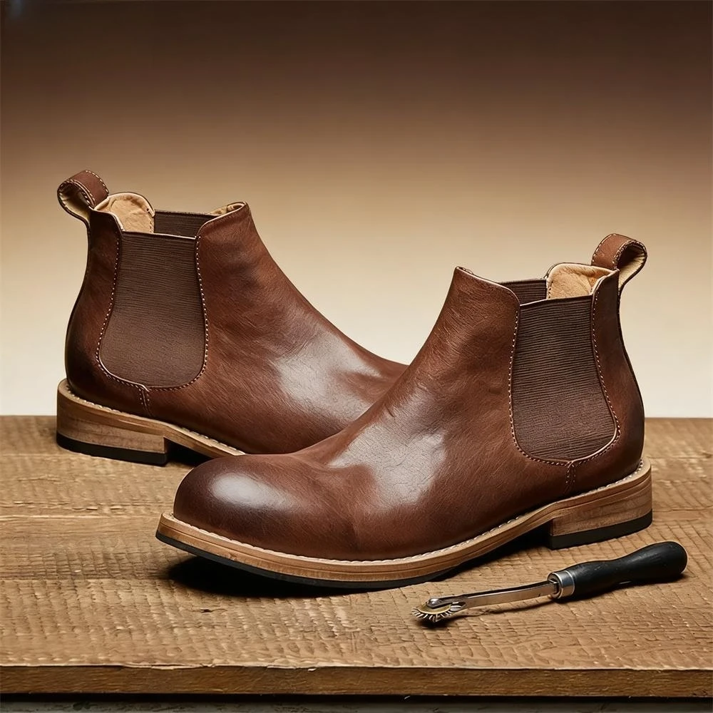 Formal Men Daily Wear Footwear - Stivaletti Chelsea Elastici da Uomo, Calzature