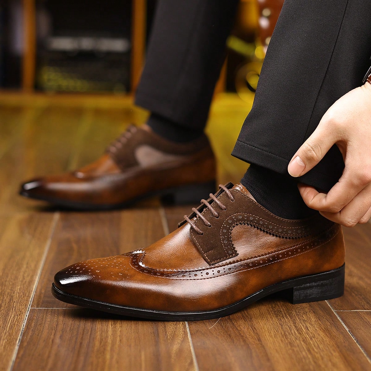 Scarpe eleganti da uomo con la - Formal Men Daily Wear Footwear recensione e prezzo